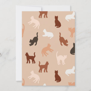 Cat silhouette invitation