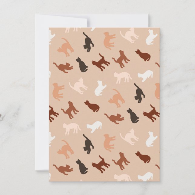 Cat silhouette invitation (Front)