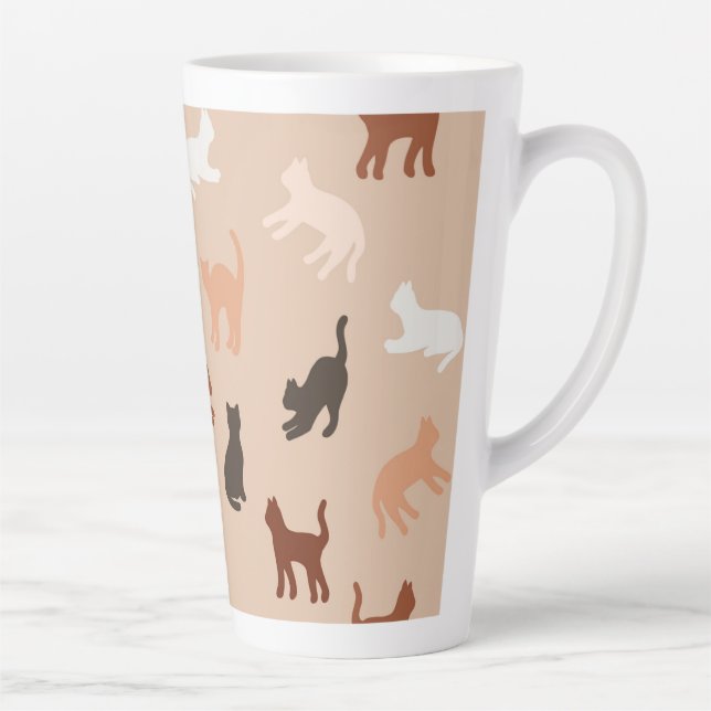 Cat silhouette latte mug (Right)