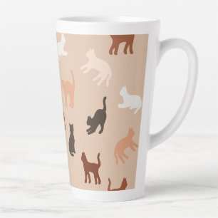 Cat silhouette latte mug