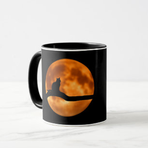 Cat Silhouette Moonlight Mug