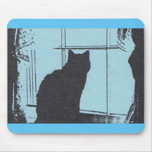 Cat Silhouette Mouse Pad
