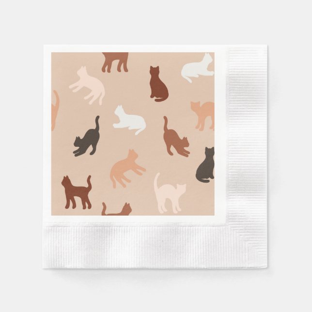 Cat silhouette napkin (Front)