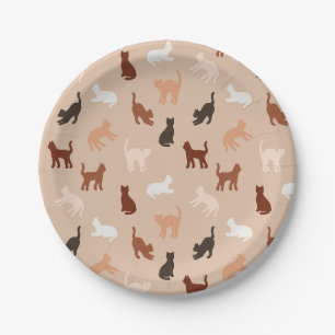 Cat silhouette paper plate