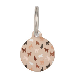 Cat silhouette pet tag
