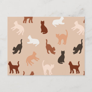 Cat silhouette postcard