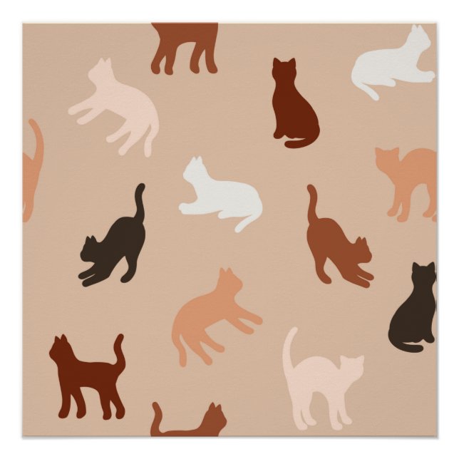 Cat silhouette poster (Front)