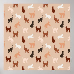 Cat silhouette poster