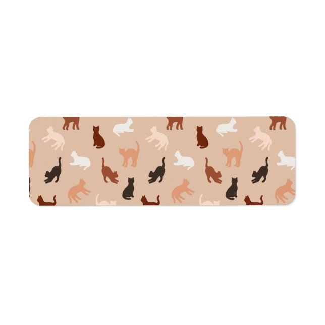 Cat silhouette return address label (Front)