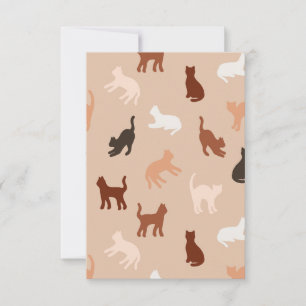 Cat silhouette RSVP card