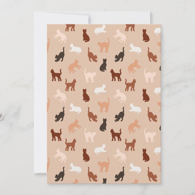 Cat silhouette save the date (Front)