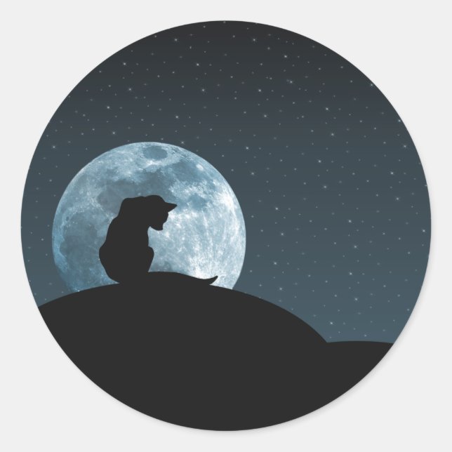 Cat Silhouette Sticker (Front)