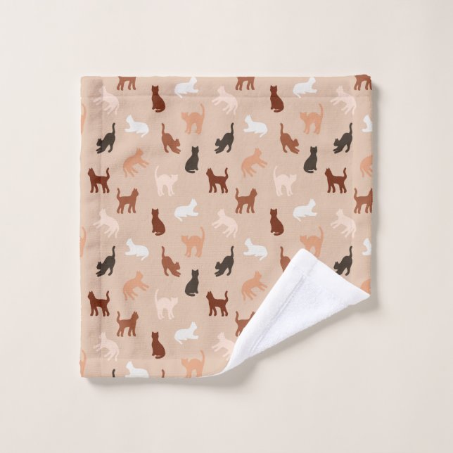 Cat silhouette wash cloth (Wash Cloth)