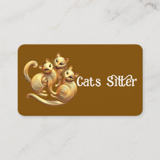 Cat sitter business card