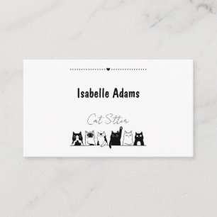 Cat Sitter Pet Business Card