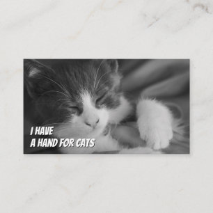 Cat sitters funny cat care pet care service business card