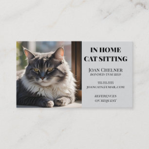 Cat Sitting Cat Care and Services Business Card