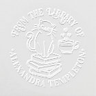 Cat Sitting on Books #3, Coffee Mug Library Book