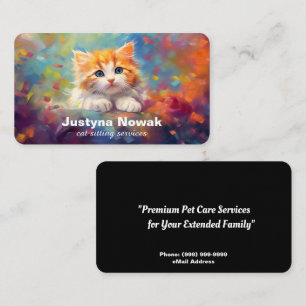 Cat Sitting Services Business Card