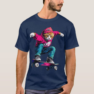 Cat Skateboard - Skateboarding T-Shirt