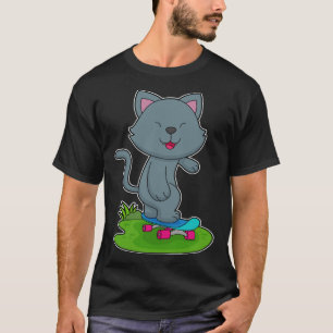 Cat Skater Skateboard Sports T-Shirt