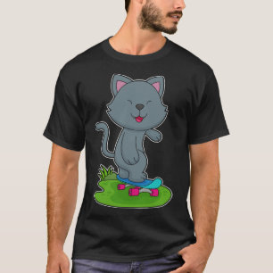 Cat Skater Skateboard Sports T-Shirt