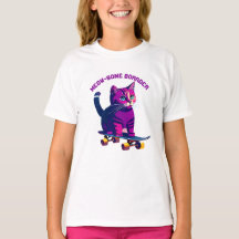 Cat Skater Skateboard T-Shirt