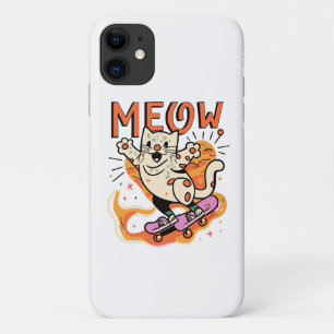 Cat Skating Meow iPhone 11 Case
