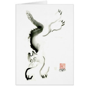 Cat Skedaddle, Sumi-e cat