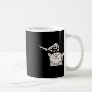 Cat Skeleton Hand Lazy Halloween Costume Cool Bone Coffee Mug