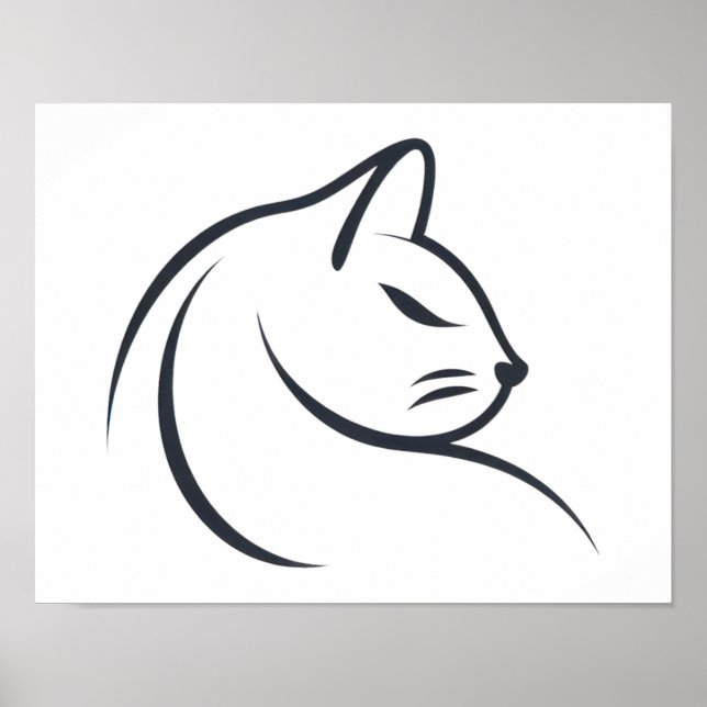  Cat sketch  Small Poster (Front)