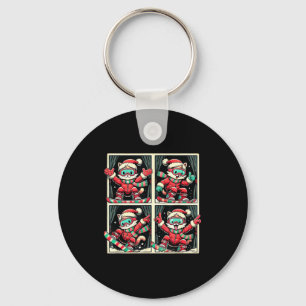 Cat skiing snowboard winter mountain xmas trip key ring