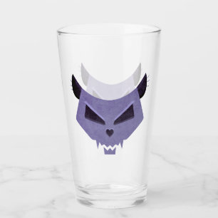 Cat Skull Cartoon Geometric Art Glass