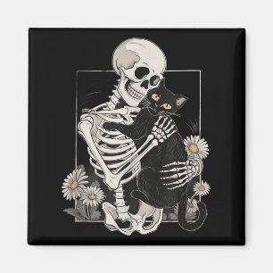 Cat Skull Kitten Cute Skeleton Halloween Men Women Magnet