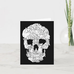 Cat Skull Kitty Skeleton Halloween Costume Tarot Card