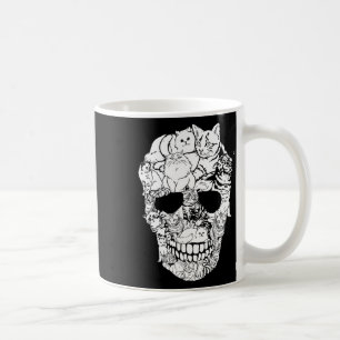 Cat Skull Shirt - Kitty Skeleton Halloween Costume Coffee Mug