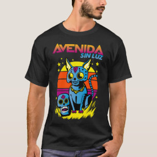 Cat Skull Unlit Avenue Fashion Design T-Shirt