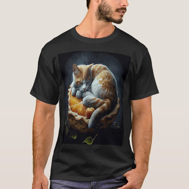 Cat Sleep Apple Pie T-Shirt (Front)