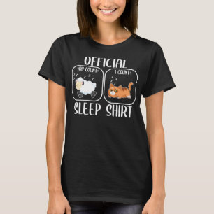 cat sleep shirt counting sheep