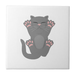 Cat Sleeping Ceramic Tile