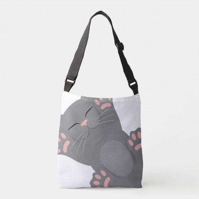 Cat Sleeping Crossbody Bag (Front)