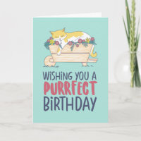 Cat Sleeping Funny Cat Lover Purrfect Birthday