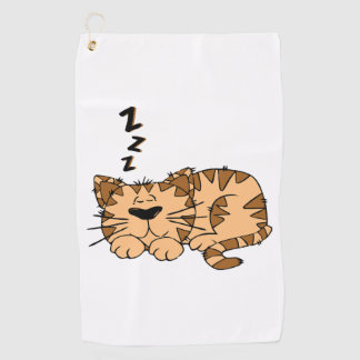Cat Sleeping  Golf Towel
