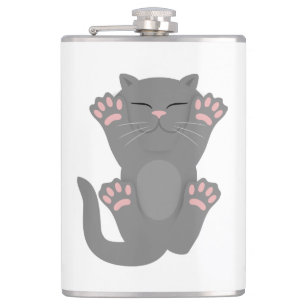 Cat Sleeping Hip Flask