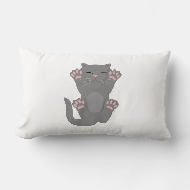 Cat Sleeping Lumbar Cushion (Front)