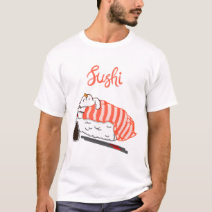 Cat Sleeping on Sushi T-Shirt