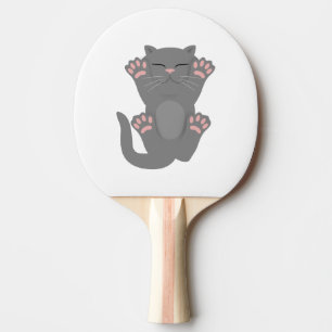 Cat Sleeping Ping Pong Paddle