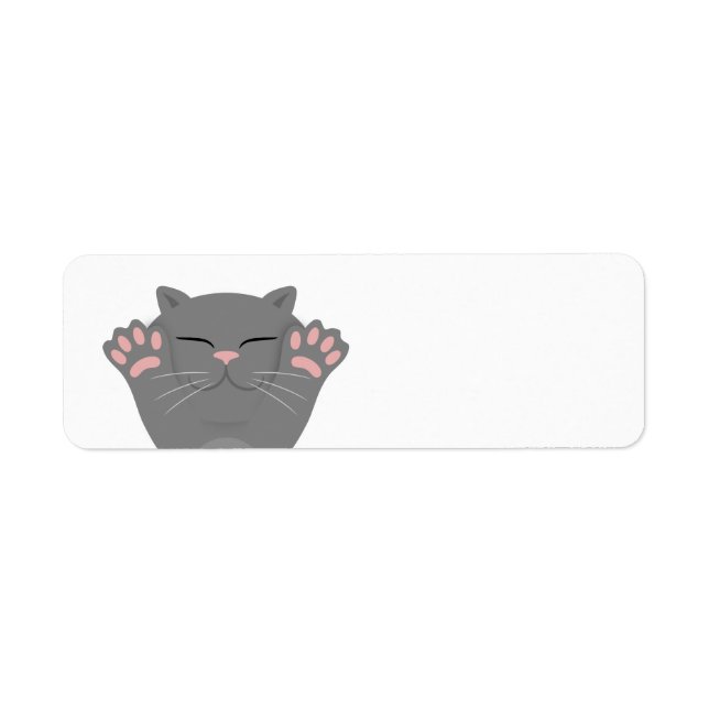 Cat Sleeping Return Address Label (Front)