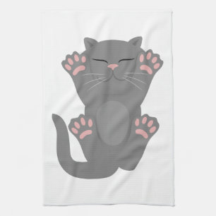 Cat Sleeping Tea Towel
