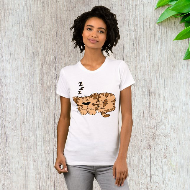 Cat Sleeping Womens T-Shirt (Creator Uploaded)